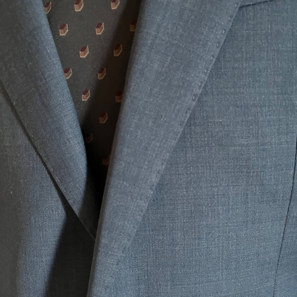 Medium Blue Slim Fit Banana Republic Guabello Connoisseur 2 piece suit - Picture 4 of 5